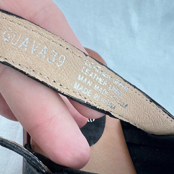 Miz Mooz Guava Black Leather Sandals Size 39 EU 9 US - Picture 10 of 12